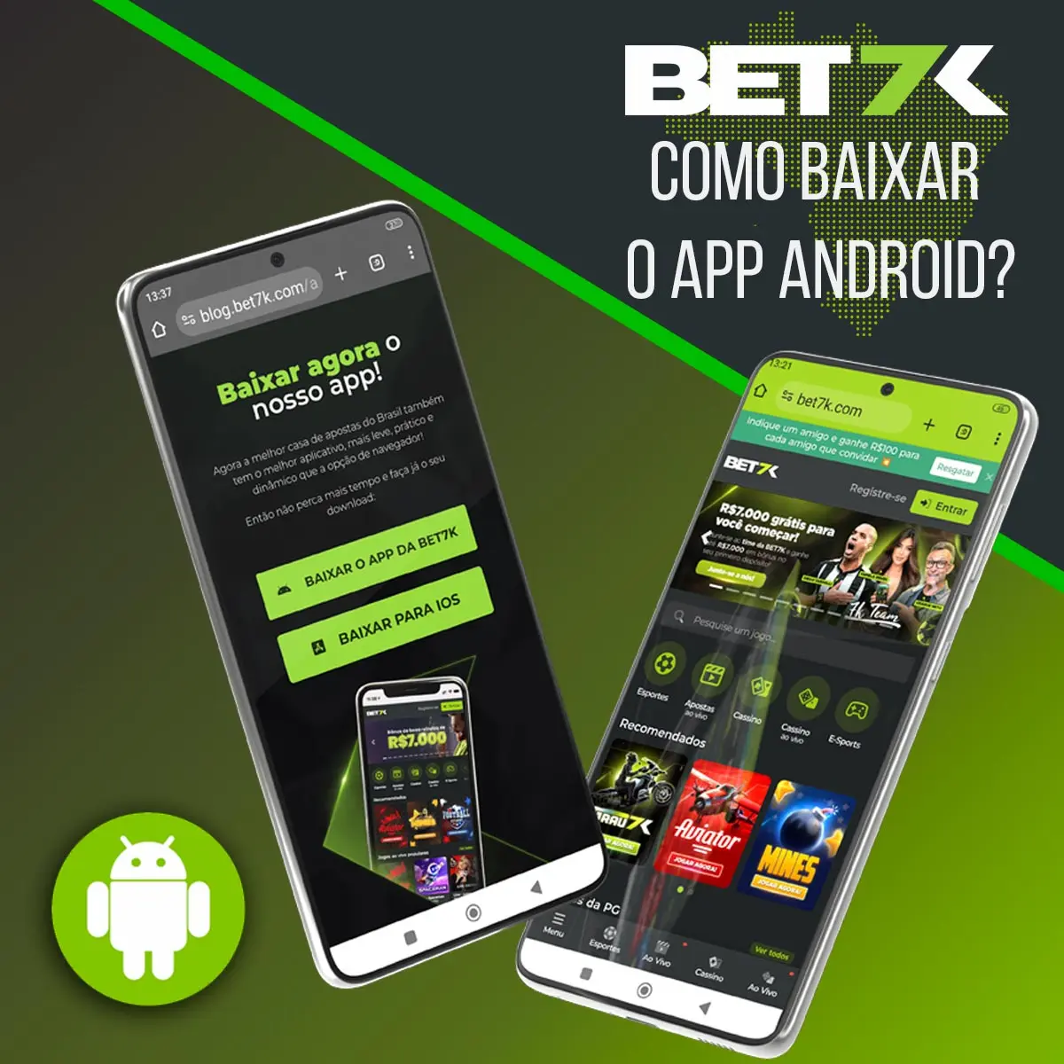 Revisão da instalação do aplicativo para Android da casa de apostas Bet7k no Brasil